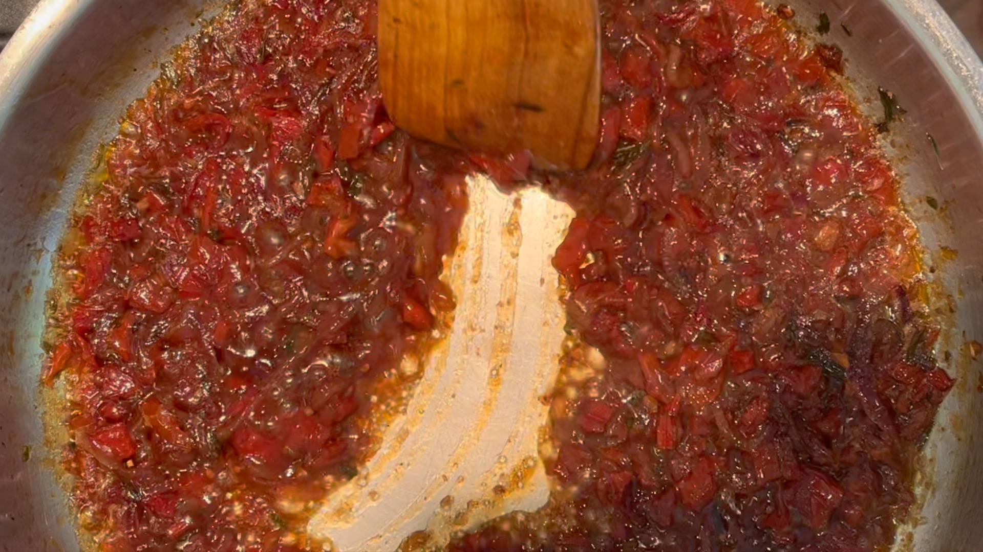 Tomatenmarmelade Dickflüssig Löffel