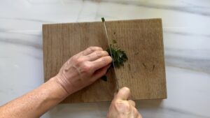 Limettenblätter Messer Brett Klein Schneiden