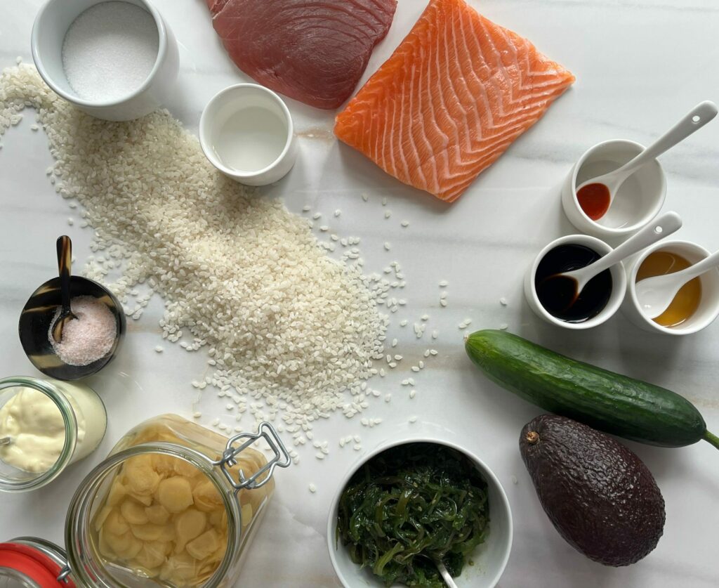 Zutaten Sushi Bowl Lachsjpeg
