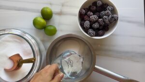 Zuckersirup Topf Zucker Wasser