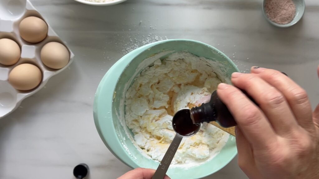 Butter Puderzucker Vamille Schuessel