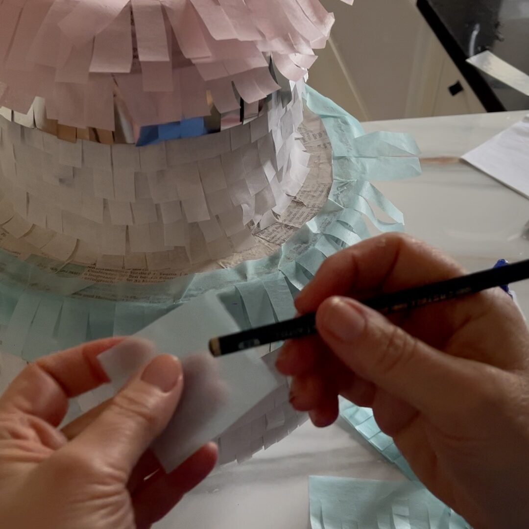 Torten Pinata Bleistift Papierquadrat