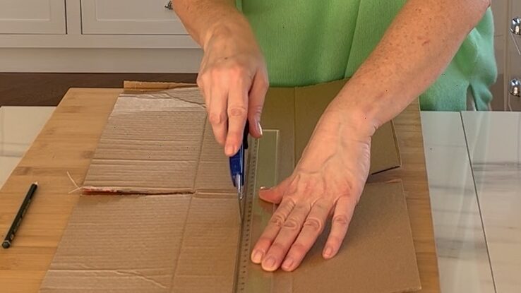 Karton Tiefe Kürzen Einritzen Messer