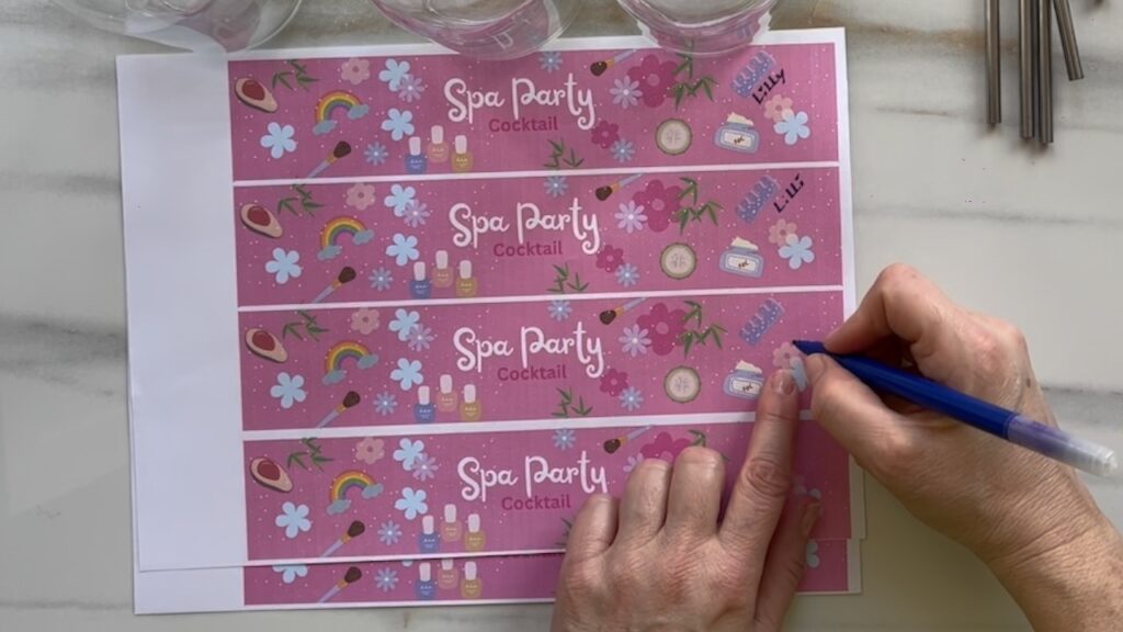 Spa Party Sleeve Ausdruck Namen