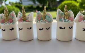 Einhorn Marshmallow Garten Hintergrund