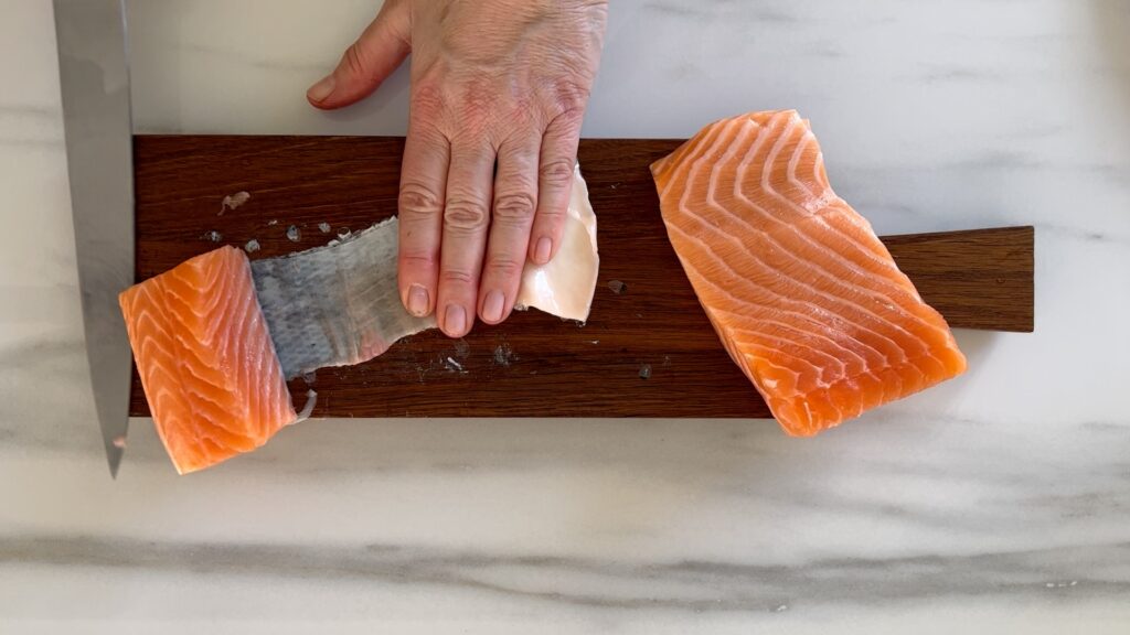Lachshaut Filet Messer Geloest