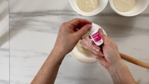 Herzchen Biskuitrolle Pinke Lebensmittelfarbe