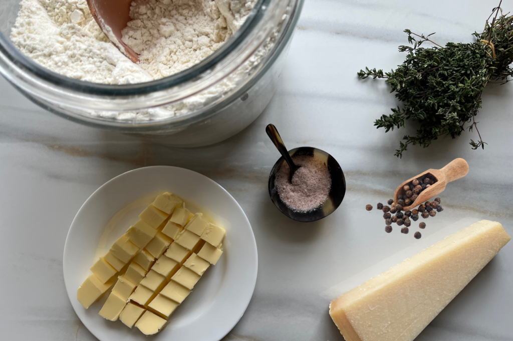 Zutaten Parmesan Plätzchen Pfeffer