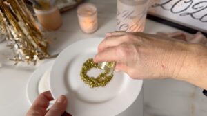 Goldglitzer Teller Streuen